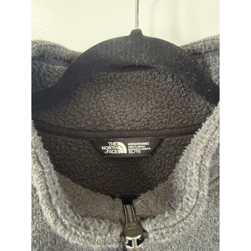 The North Face Mens Quarter Zip Fleece Pullover Gray XL